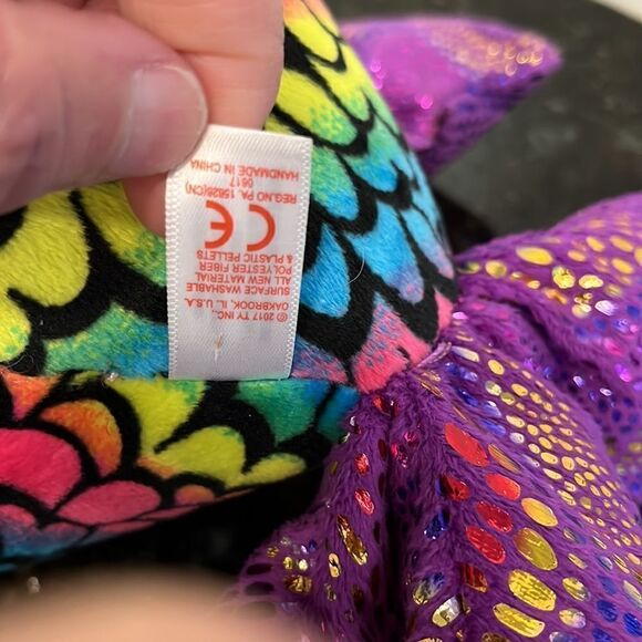 FLIPPY the Fish Beanie Boo Retired Beanbag Plush - New with Tags Vintage 1990s - Picture 12 of 12